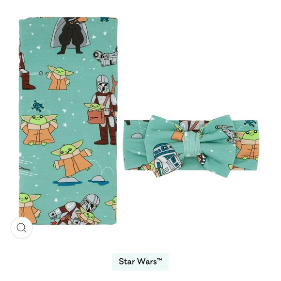 Little sleepies Star Wars Grogu swaddle with bow - Picture 5 of 6